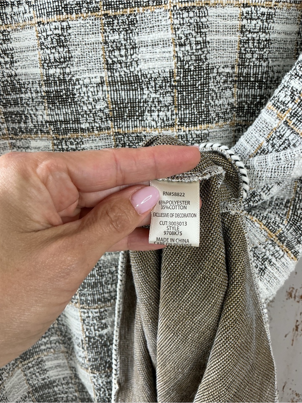 Max Studio | Tweed Knit Charcoal Taupe Tunic Top in Medium - Picture 7 of 7